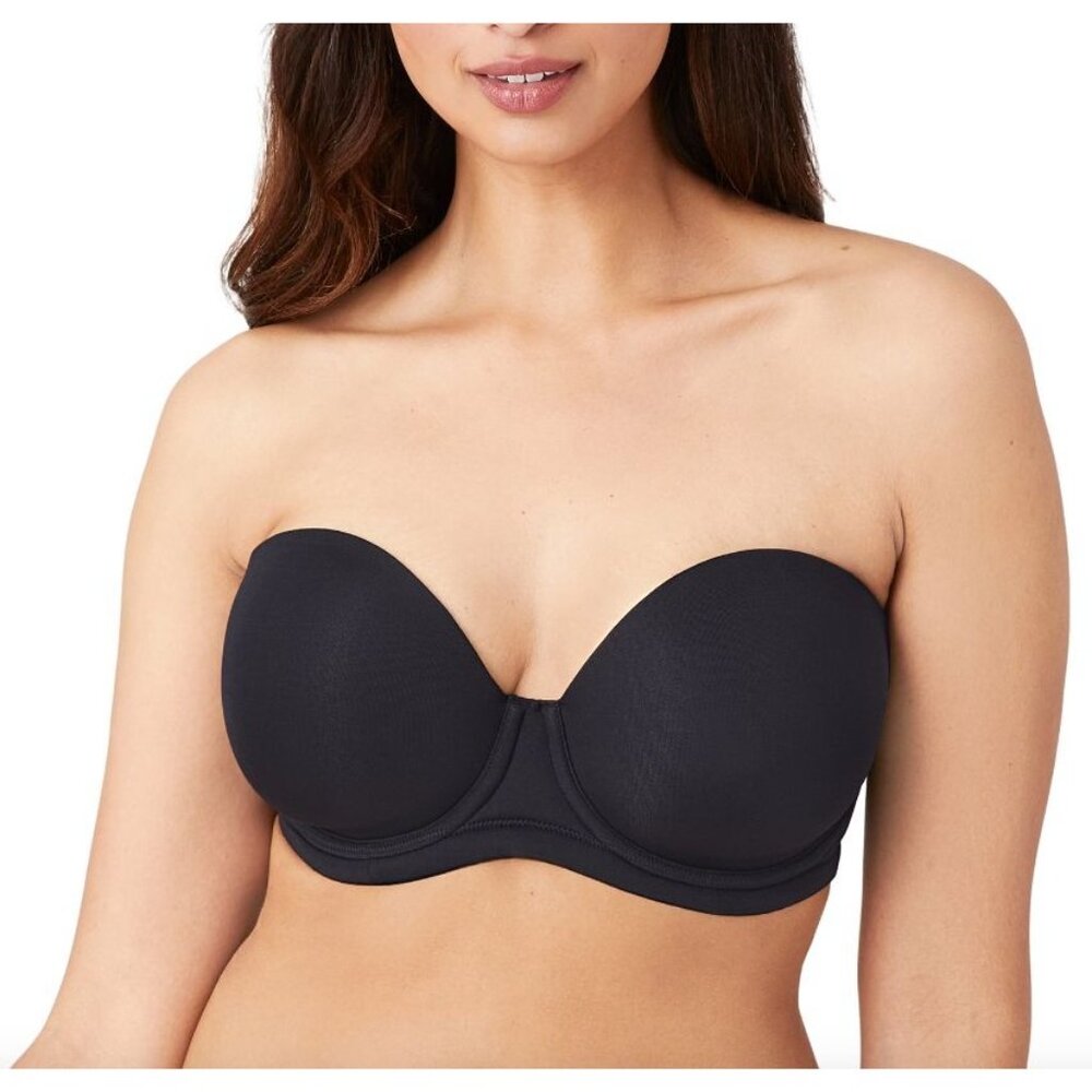 NEW Wacoal Womens 40D Black Red Carpet Strapless Underwire Bra 854119‎